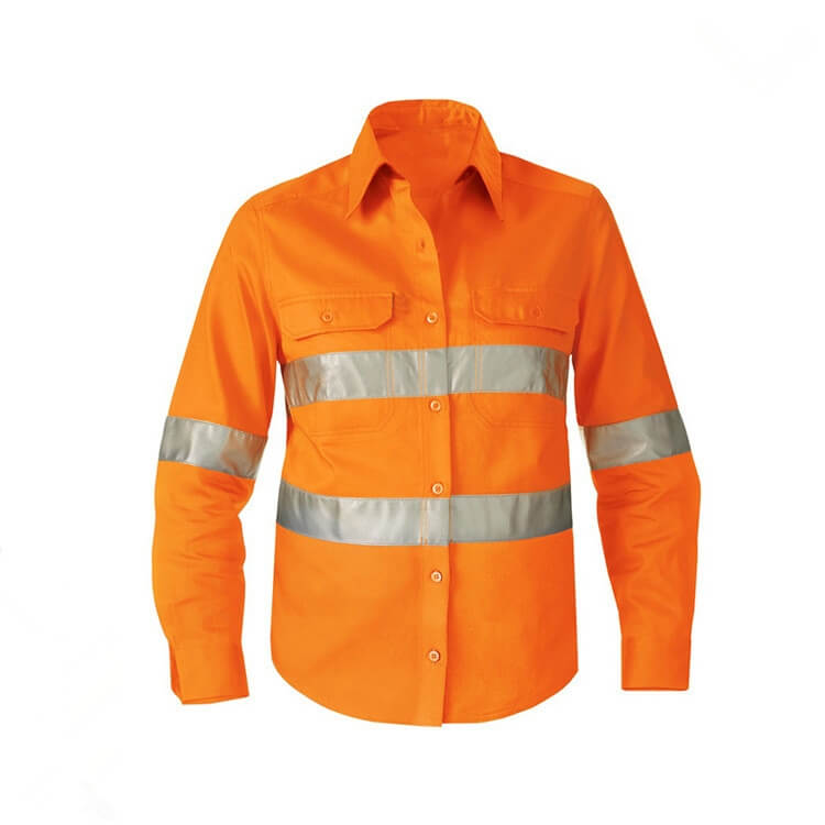 High Visibility Industrial Work Shirt (Long Sleeve, 4.5 oz)