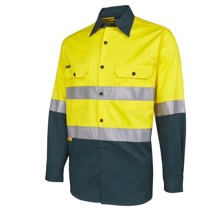 High Visibility Industrial Work Shirt (Long Sleeve, 4.5 oz)