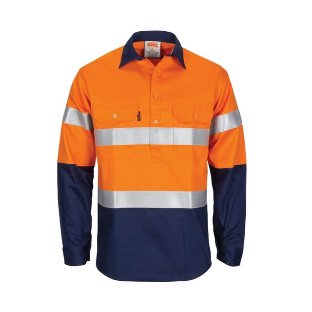 High Visibility Industrial Work Shirt (Long Sleeve, 4.5 oz)