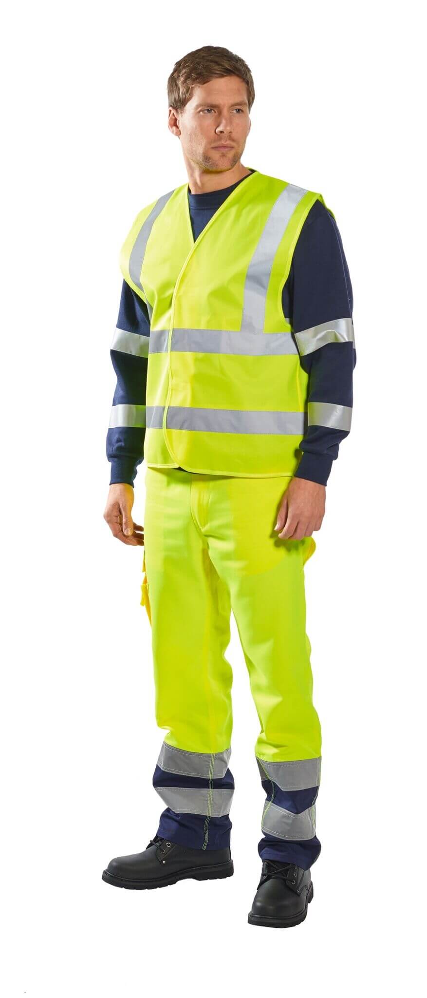 Hi-Vis Two Band & Brace Safety Vest