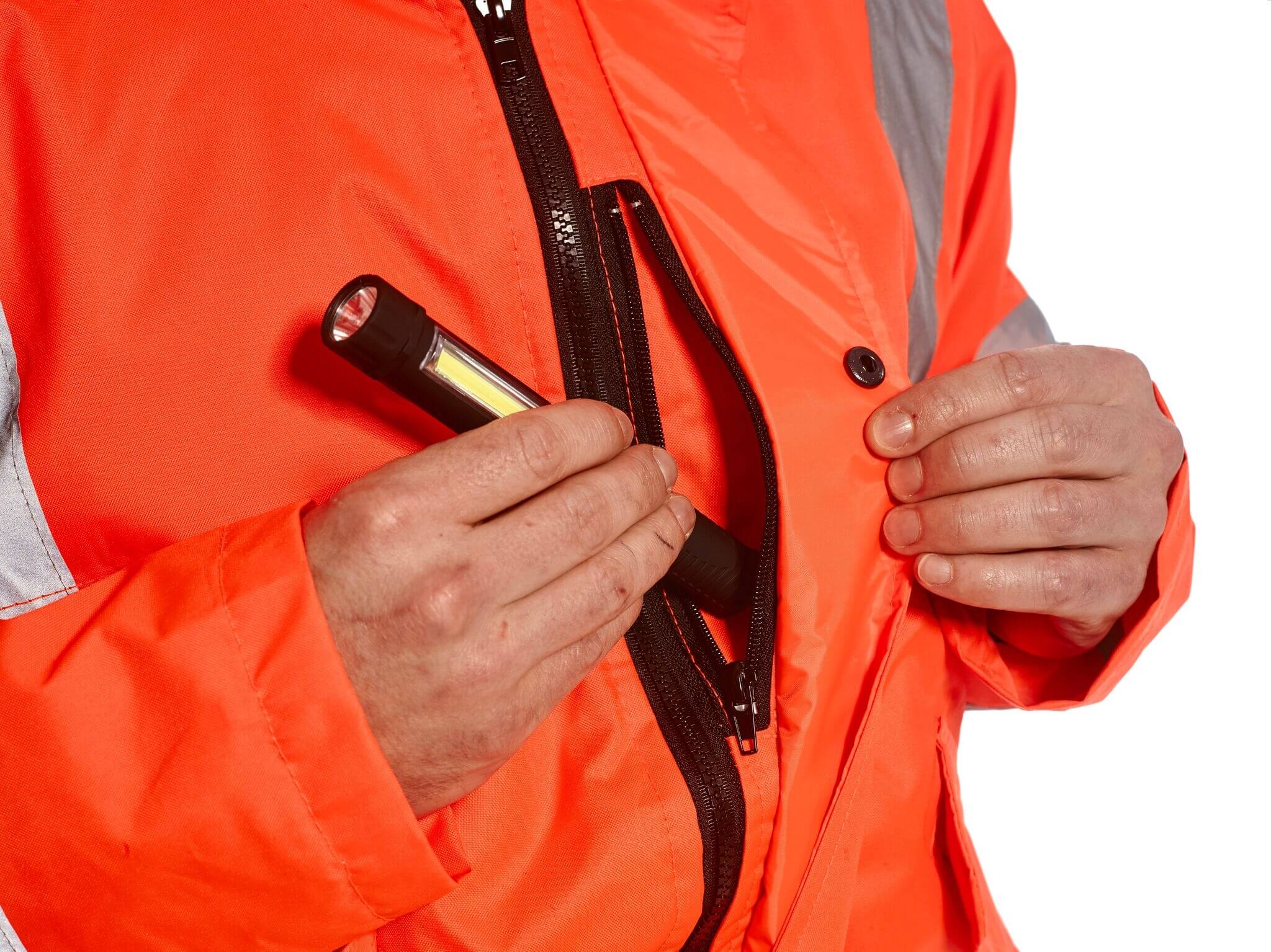 High Visibility Orange Bomber Jacket