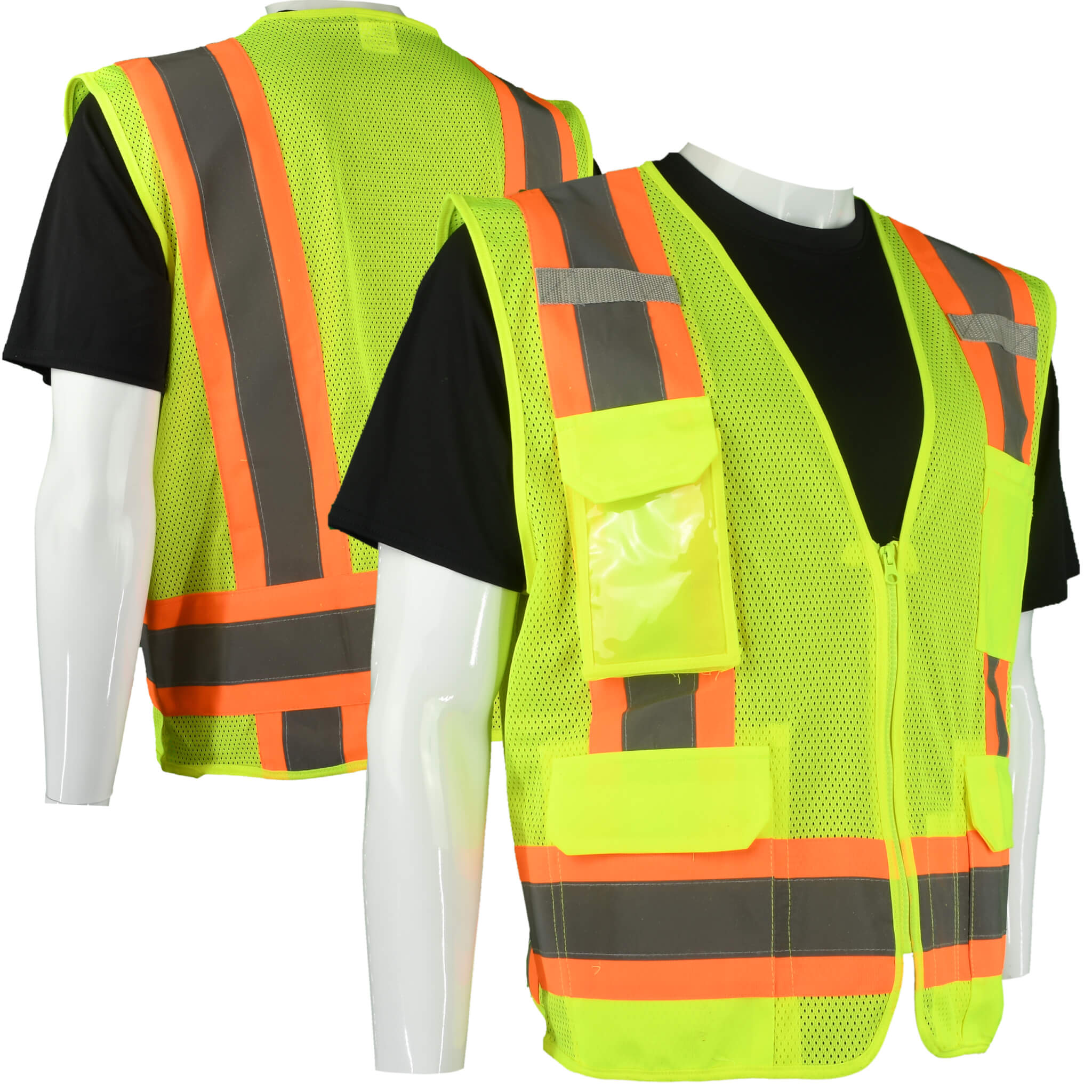 Class 2 Type R Hi-Vis Yellow Mesh Safety Vest