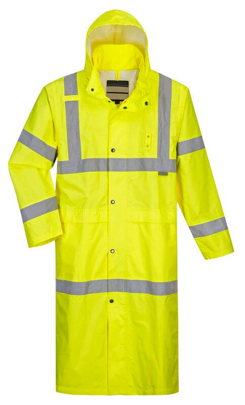 Flame Resistant Hi Vis Classic Rain Coat 50", PFR44
