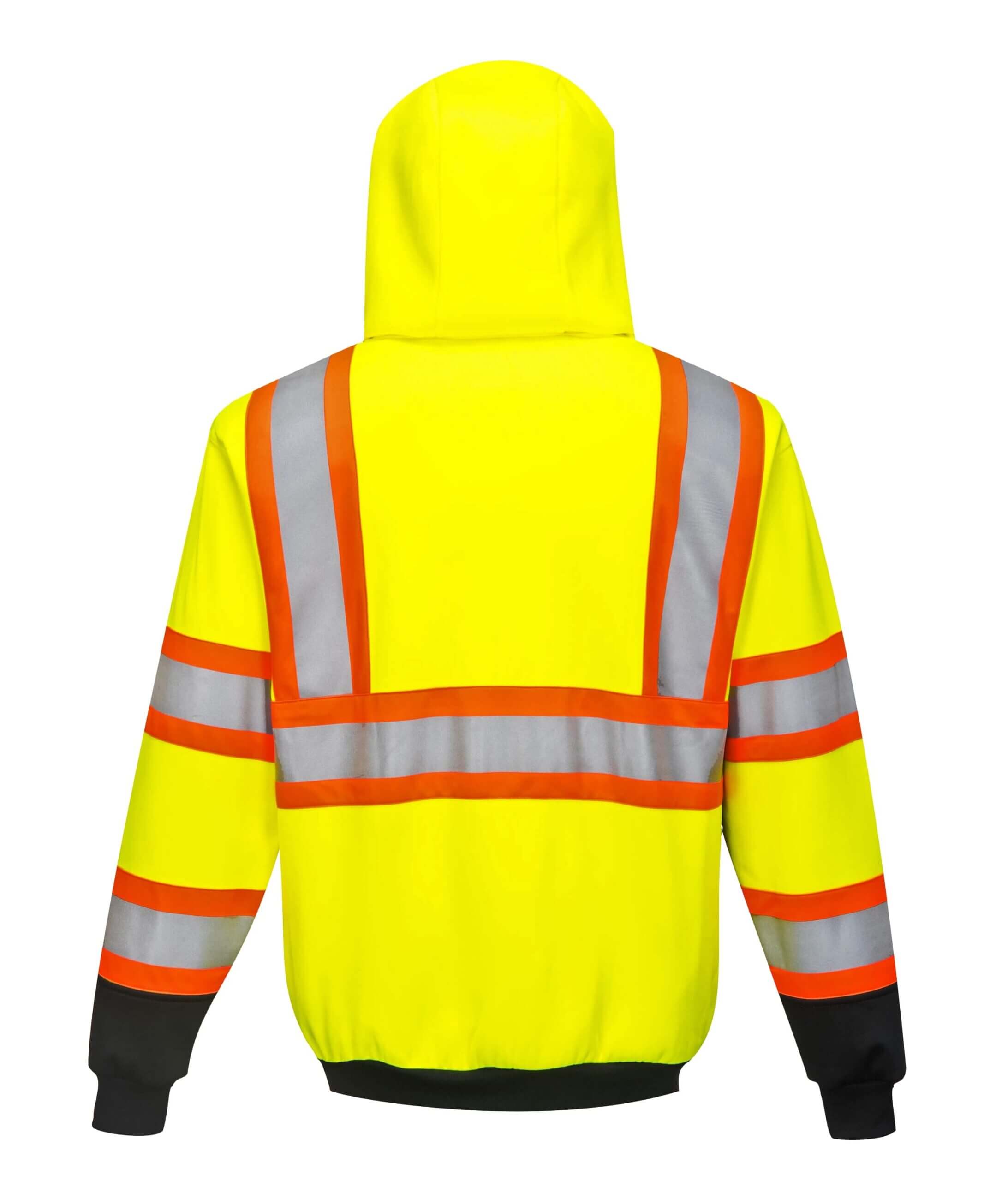 Contrast Hi-Vis Two-Tone Zipped Hoodie