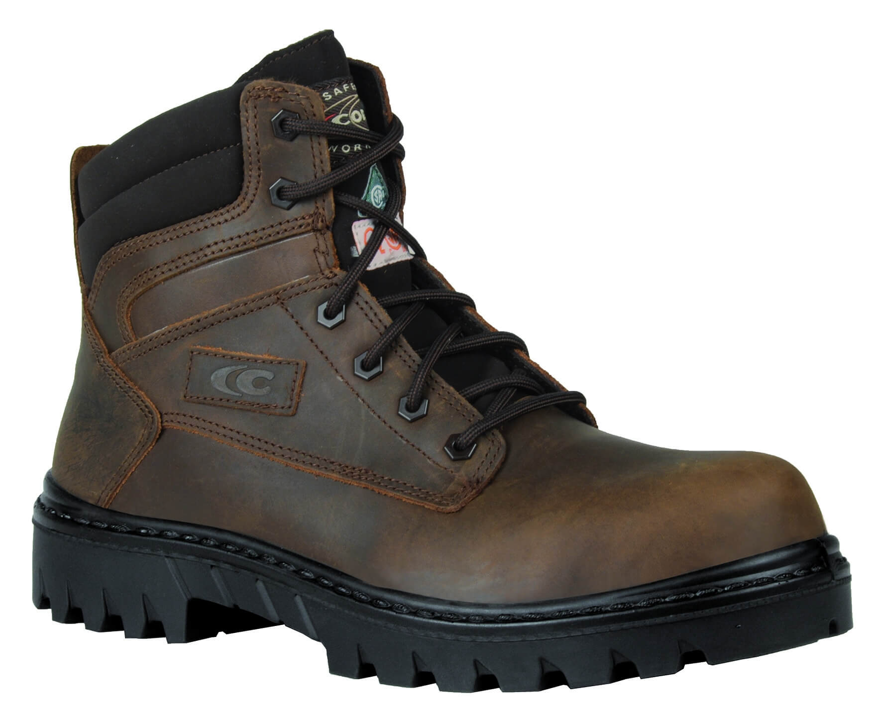 Men's 6" Chicago Brown Composite Toe Metal Free Metguard Work Boots