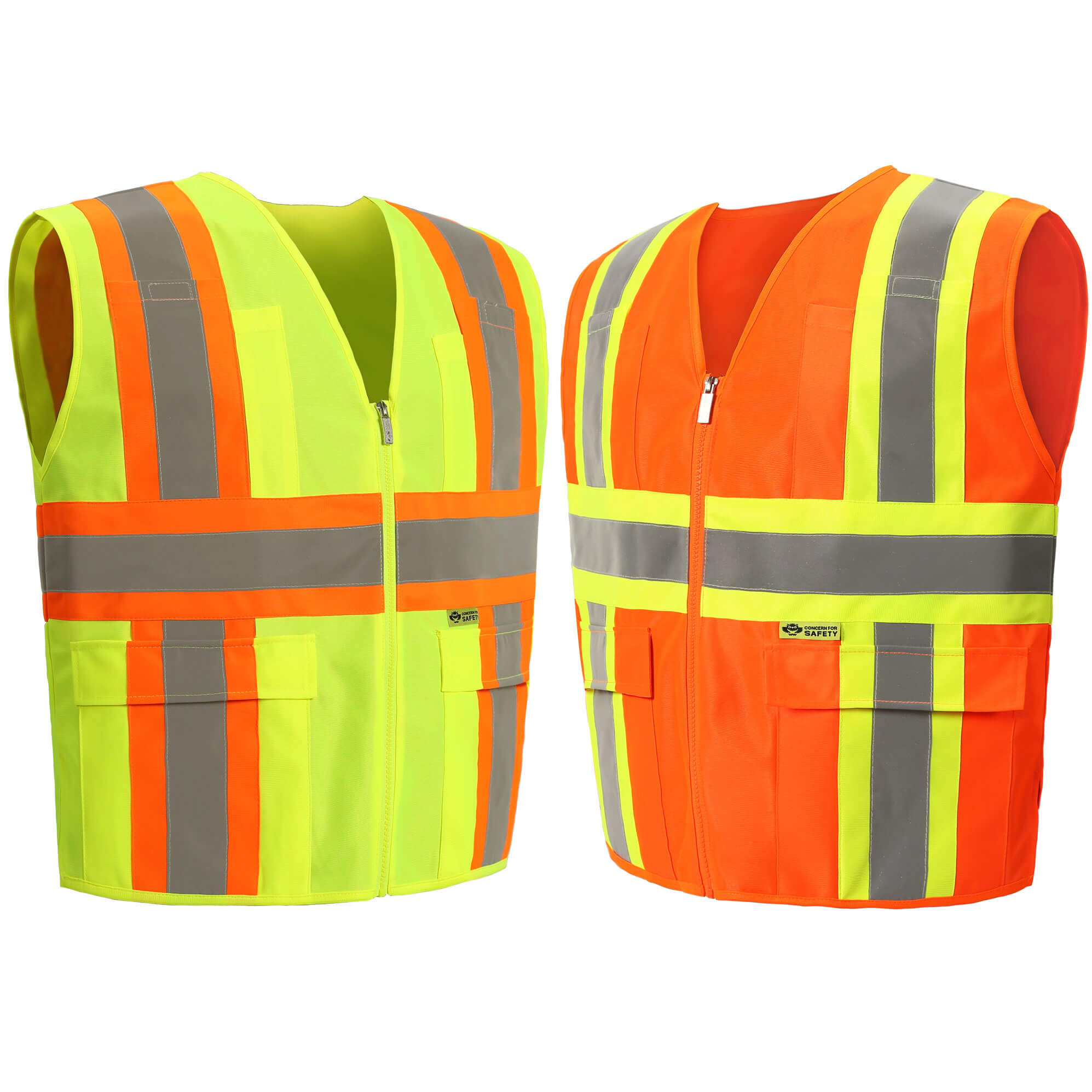 CONTRAST HIGH VIZ ORANGE VEST