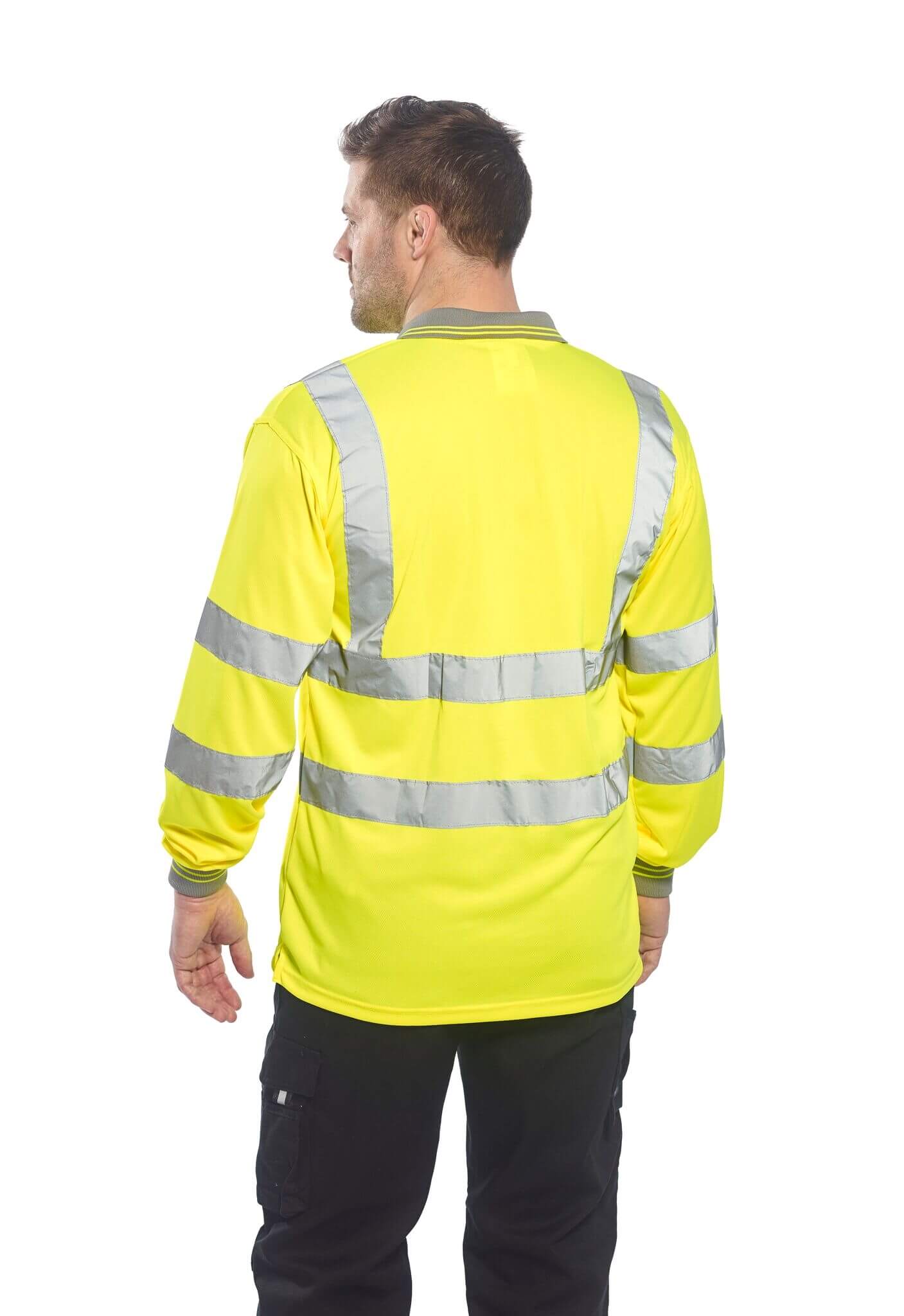 Hi-Vis Long Sleeved Polo Shirt