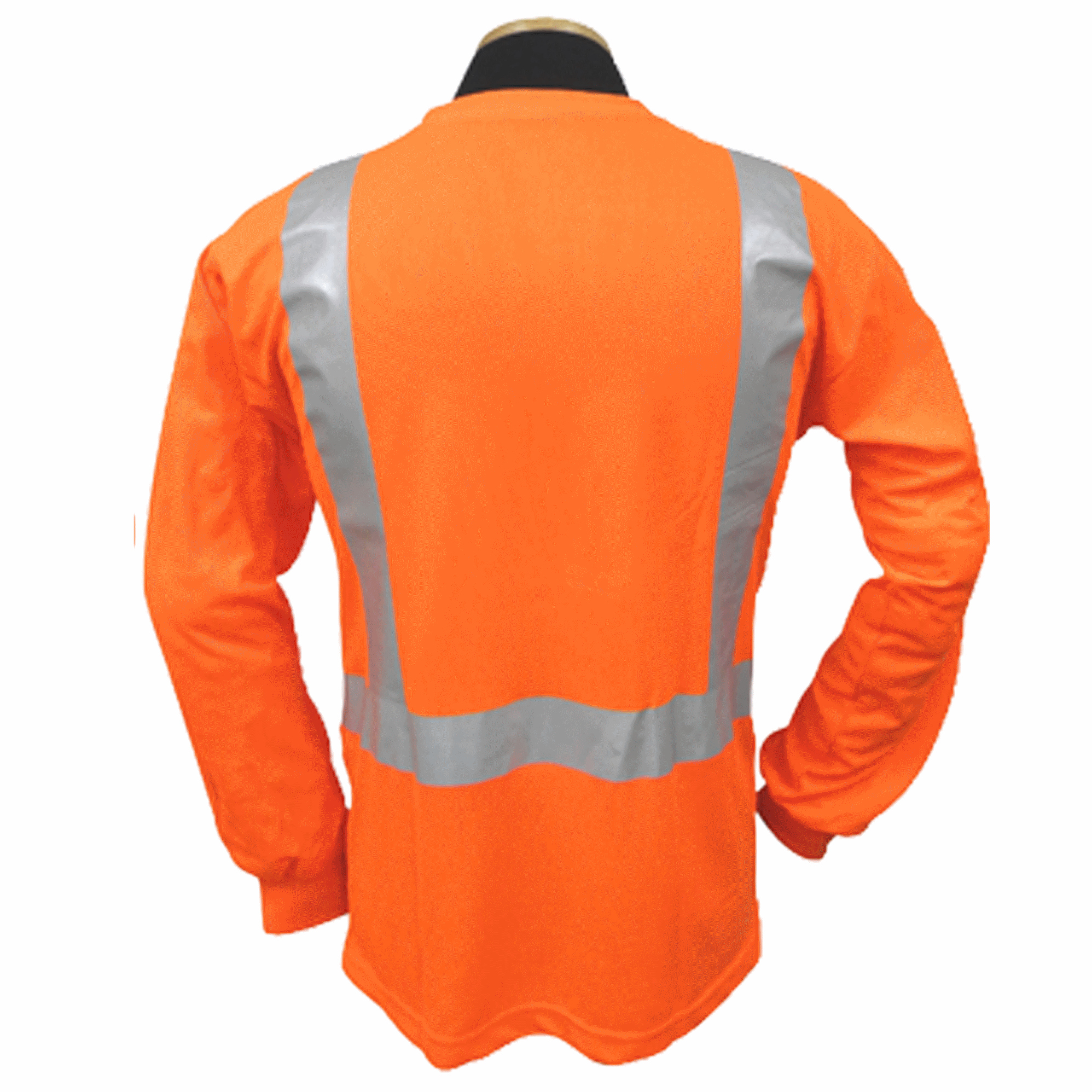 Hi Vis Long Sleeve V Neck Pocket T-Shirt