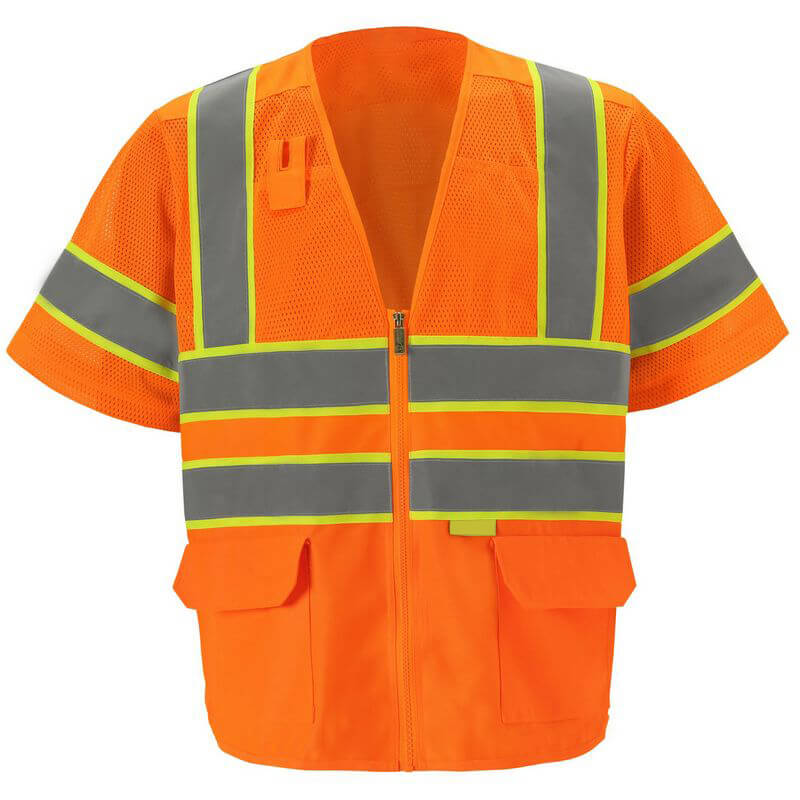 CONTRAST HIGH VIZ LIME MESH - SOLID VEST