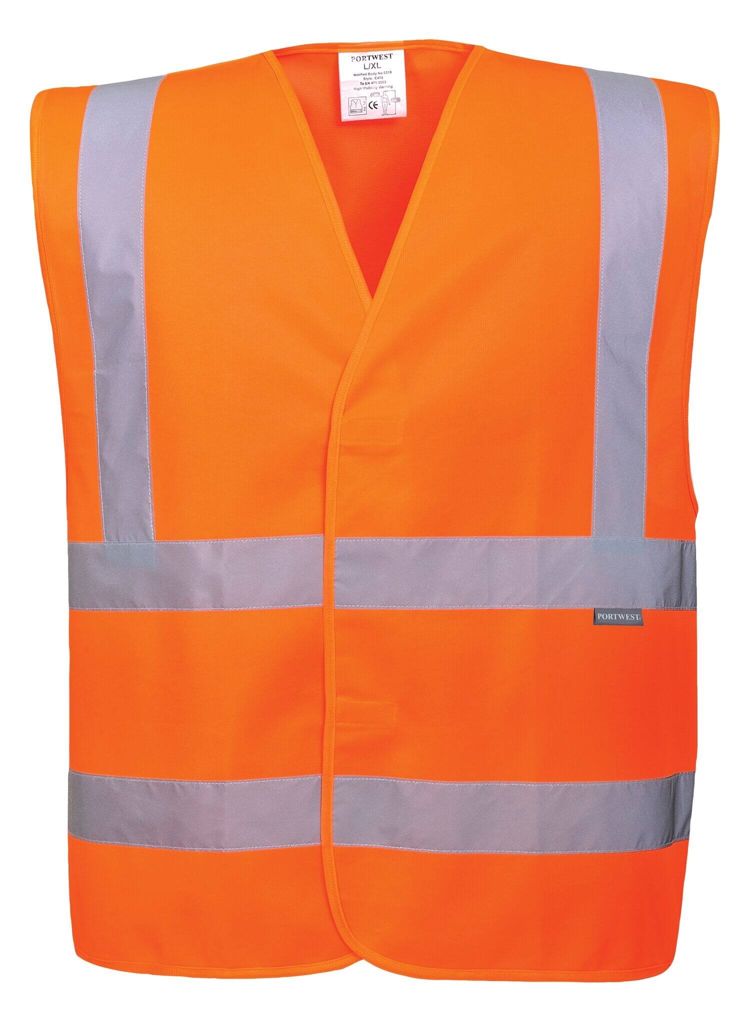 Hi-Vis Two Band & Brace Safety Vest