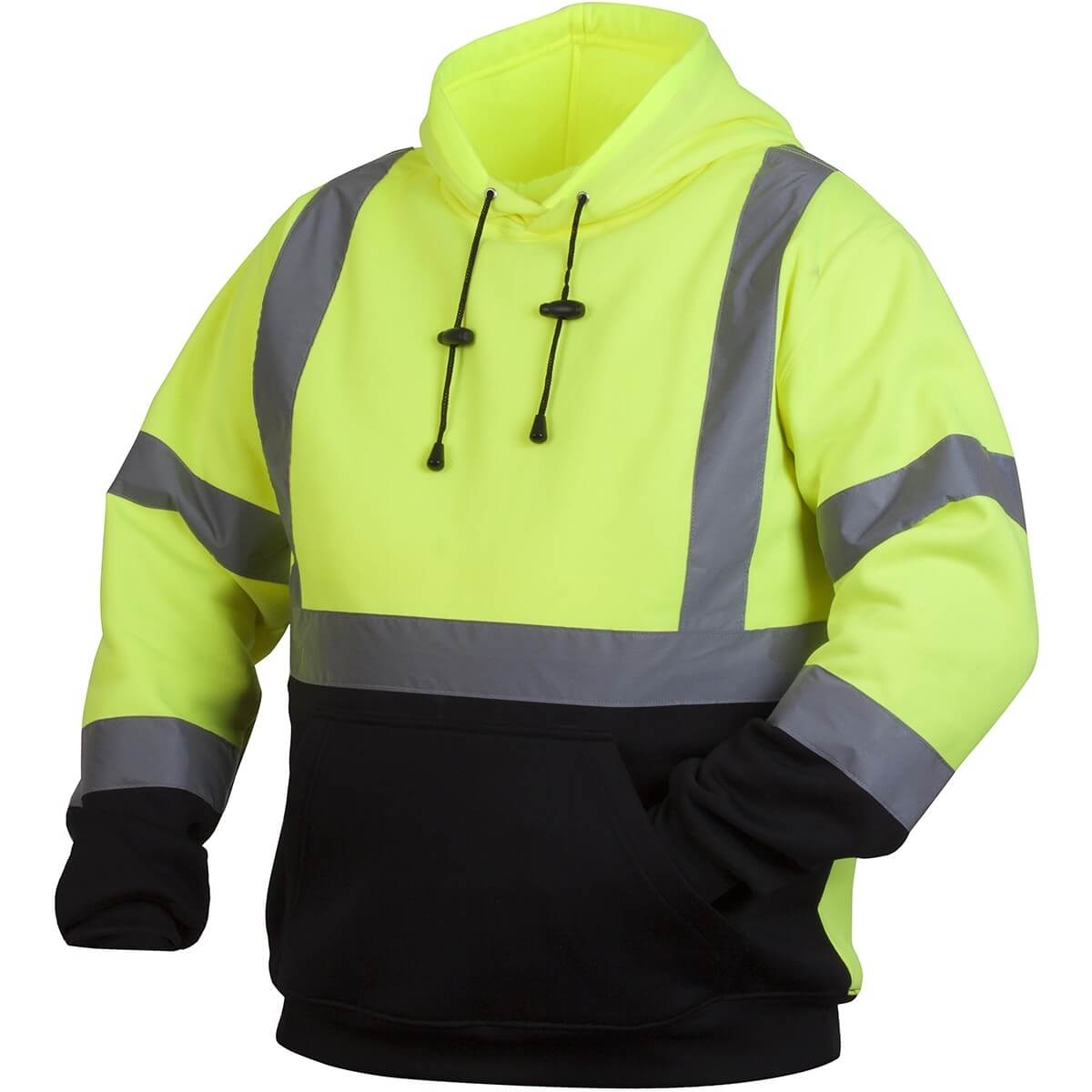 Two Tone High Visibility Pullover Sweatshirt, Water Repellent
