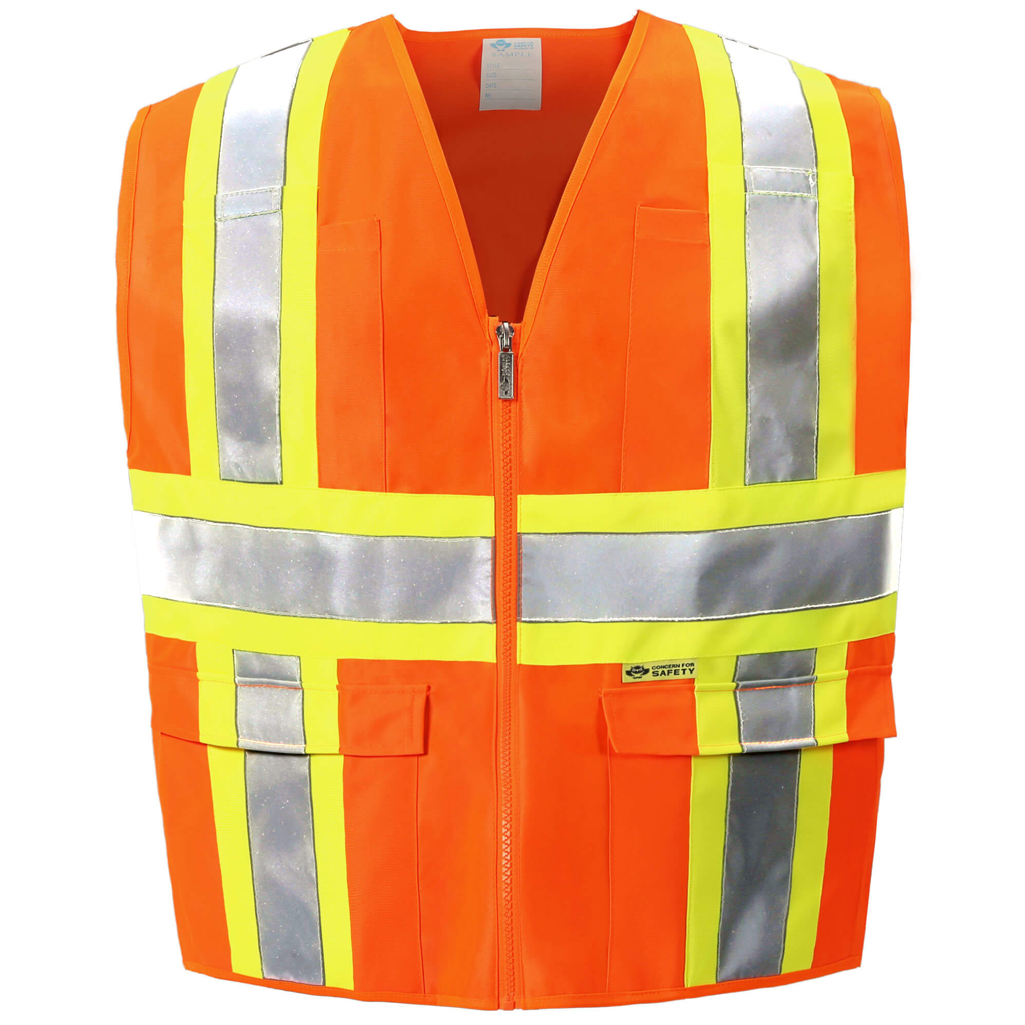 CONTRAST HIGH VIZ ORANGE VEST