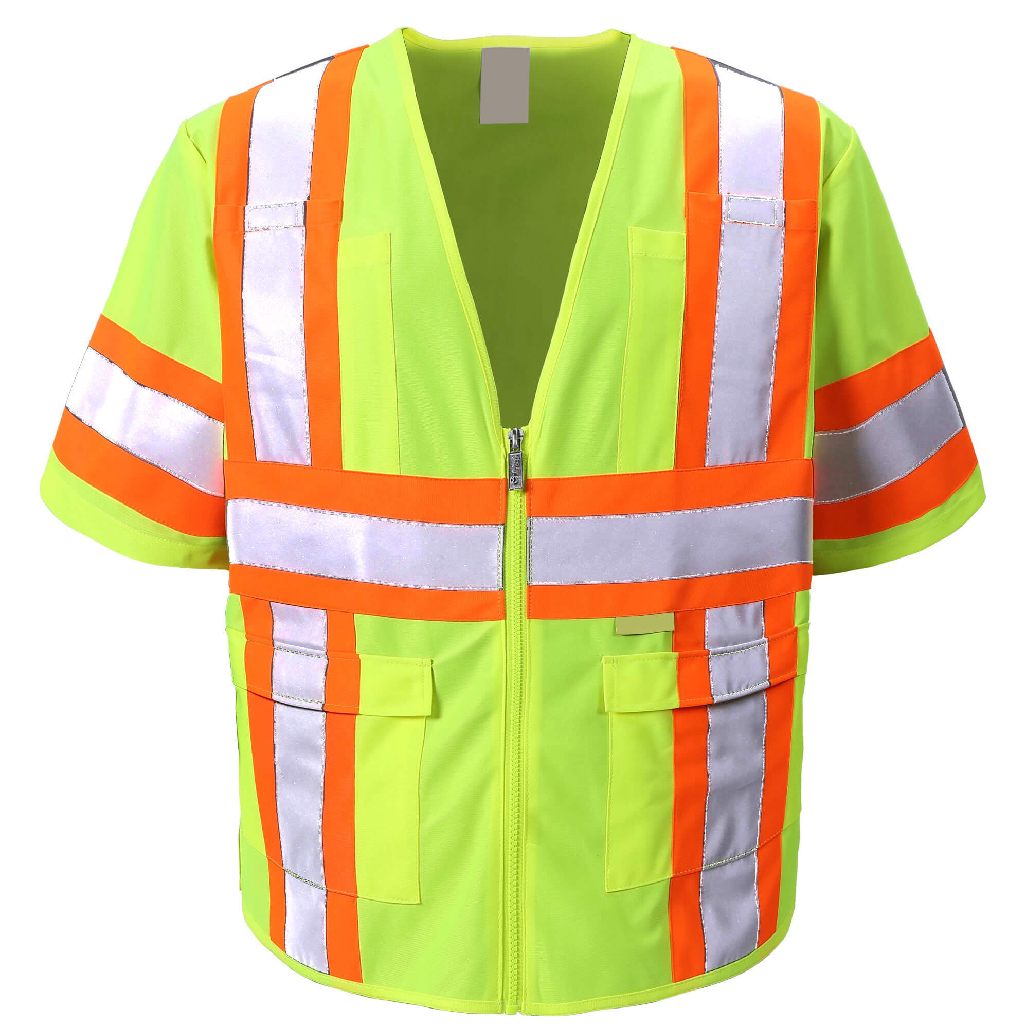 Contrast High Viz Lime Mesh Vest