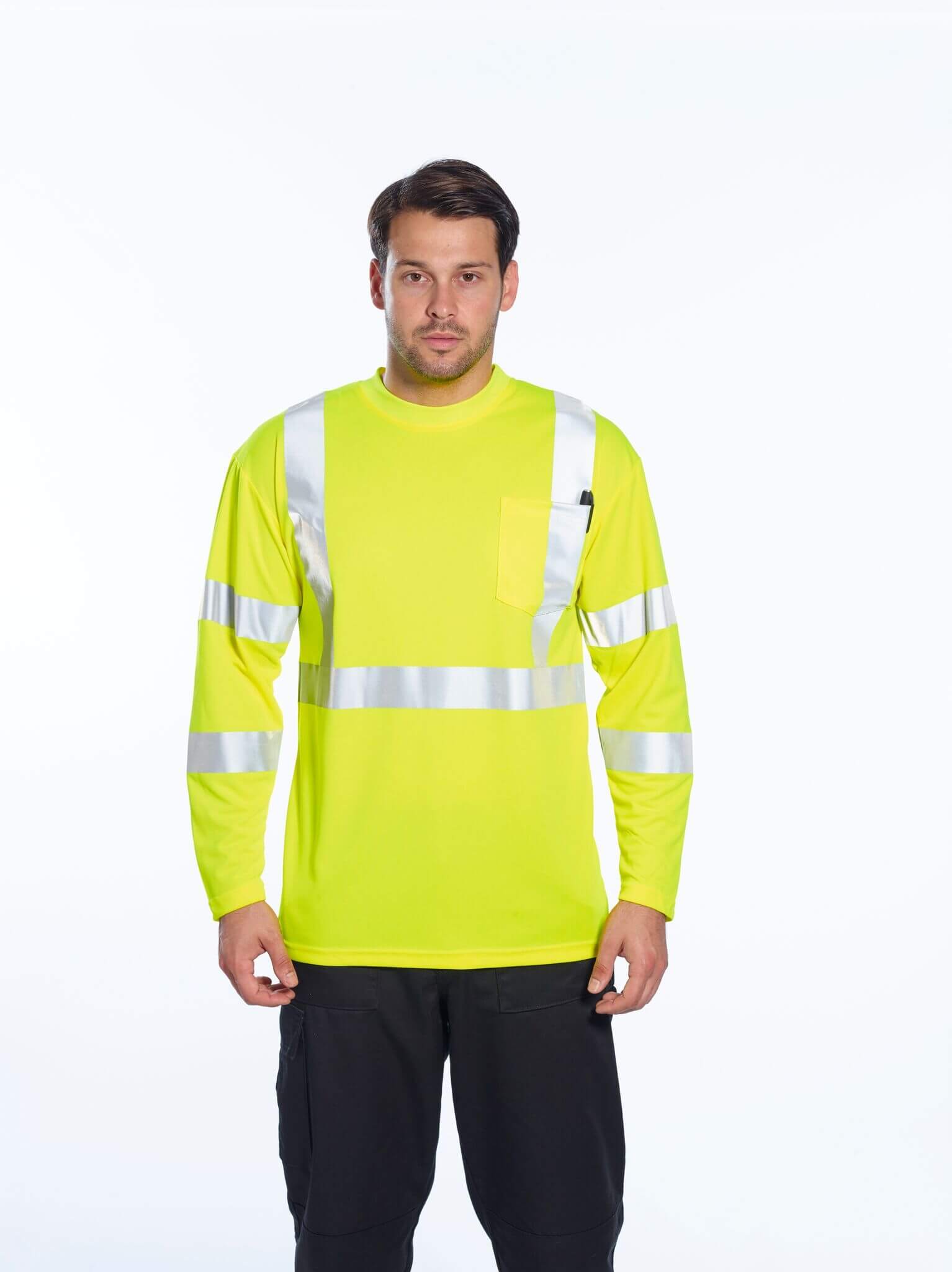 Hi Vis Long Sleeve Pocket T-Shirt