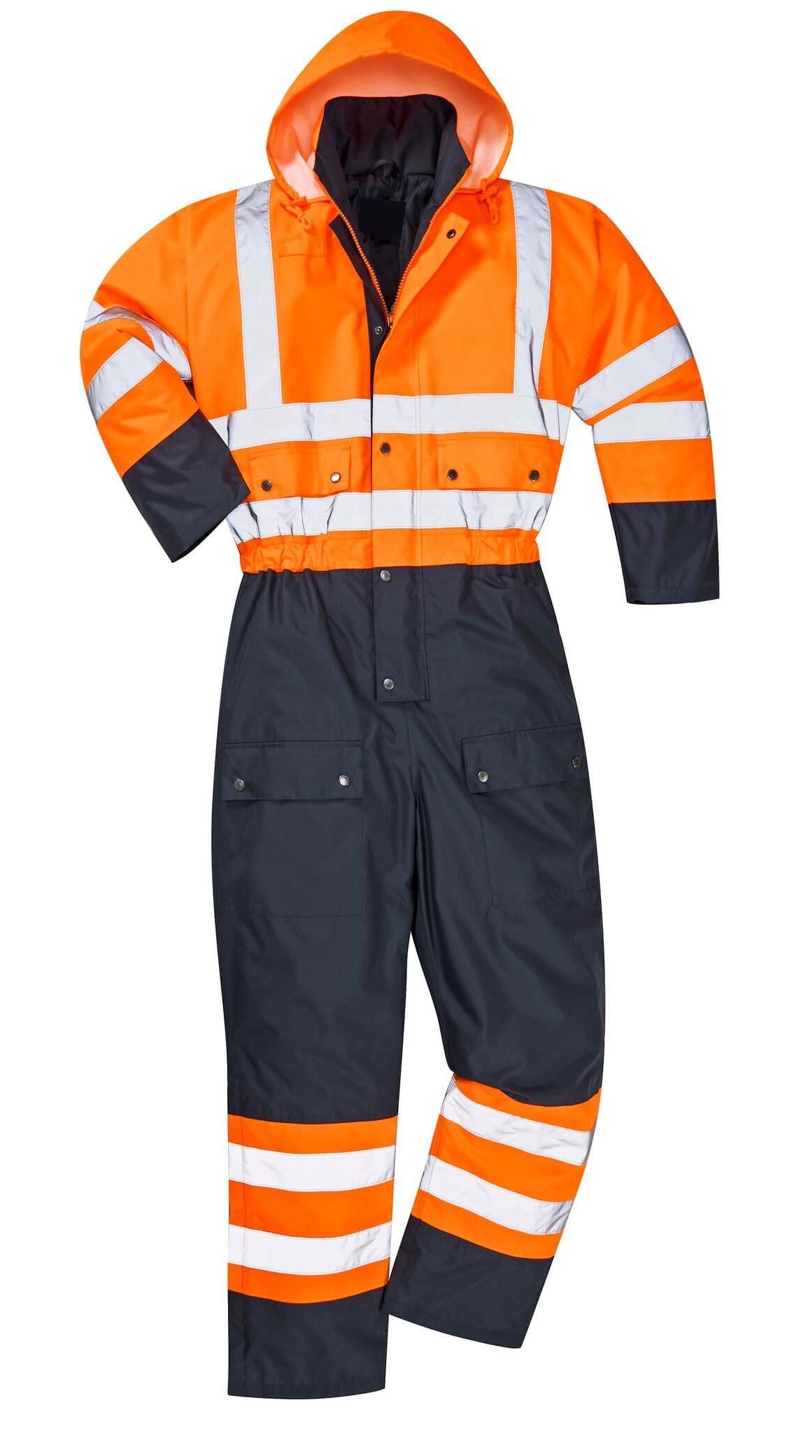 Insulated High Visibility Contrast Coverall, PS485