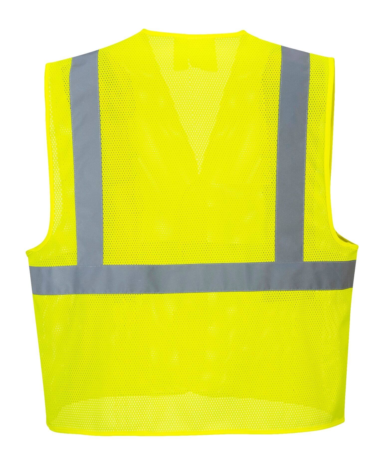 Class 2 Hi Vis Yellow Economy Mesh Vest PC492