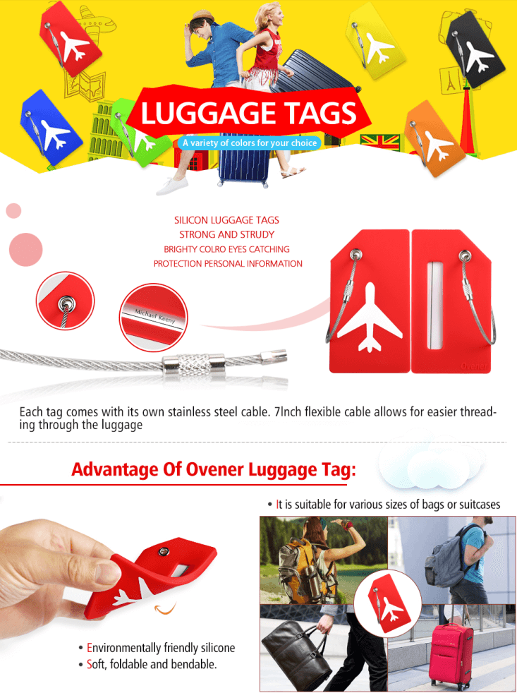 Durable Silicone Luggage Tag