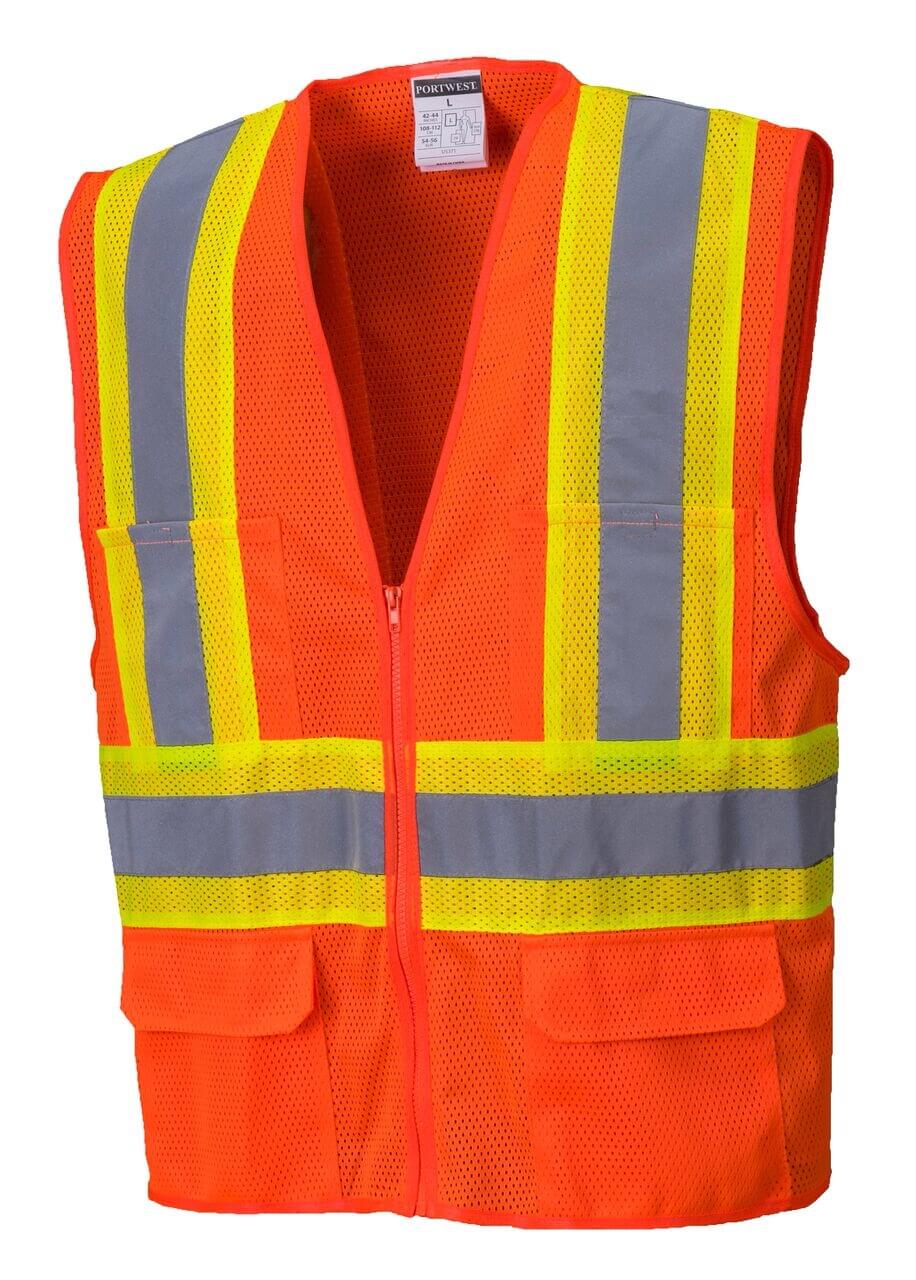 Full Mesh Contrast Hi-Vis Mesh Vest