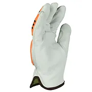 ANSI Cut 9 Protection Aramid FR Cut Resistant Liner Hi-Vis Orange TPR on back of hand Reinforced Wing