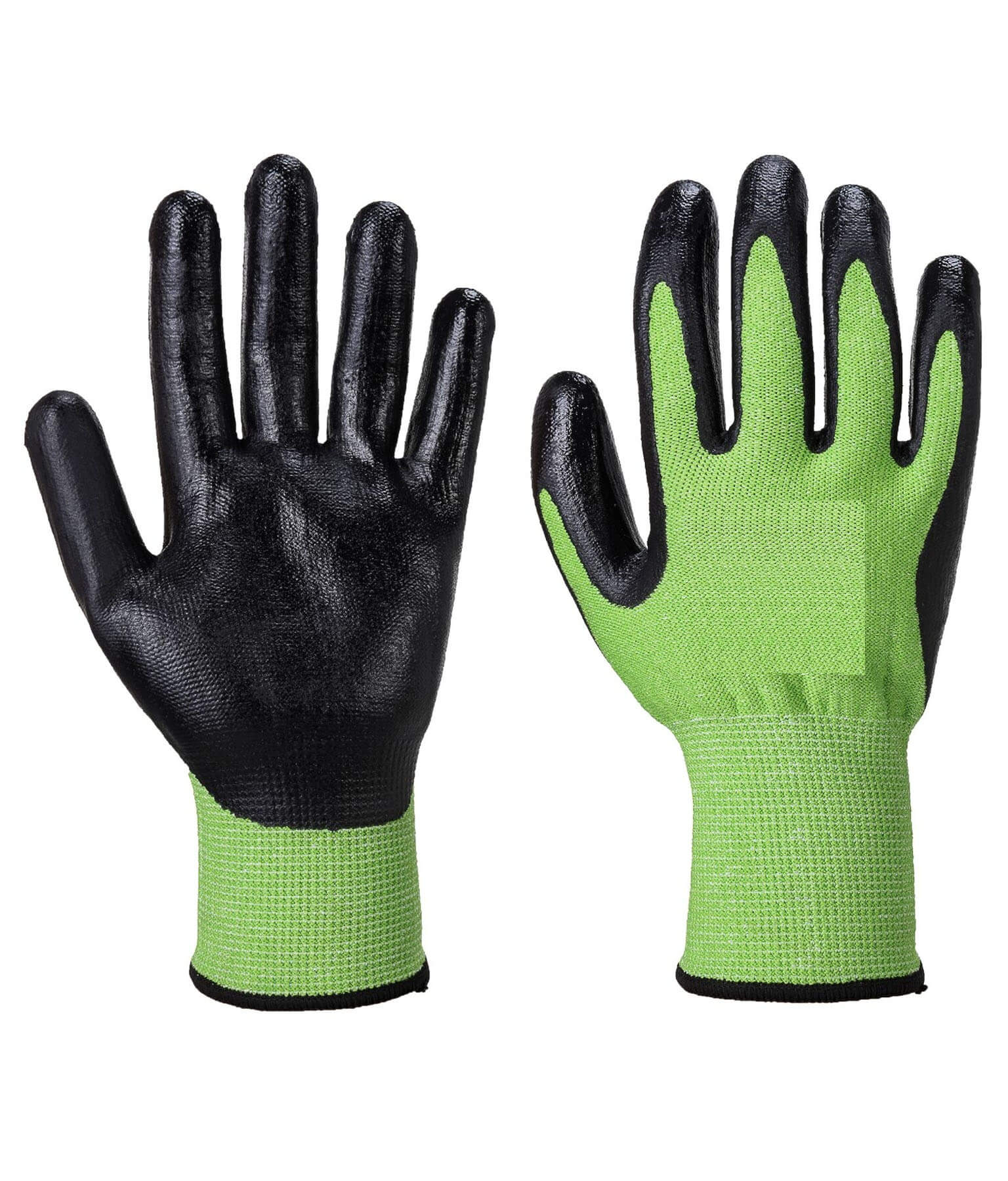 GREEN NITRILE FOAM GLOVE, CUT LEVEL 5