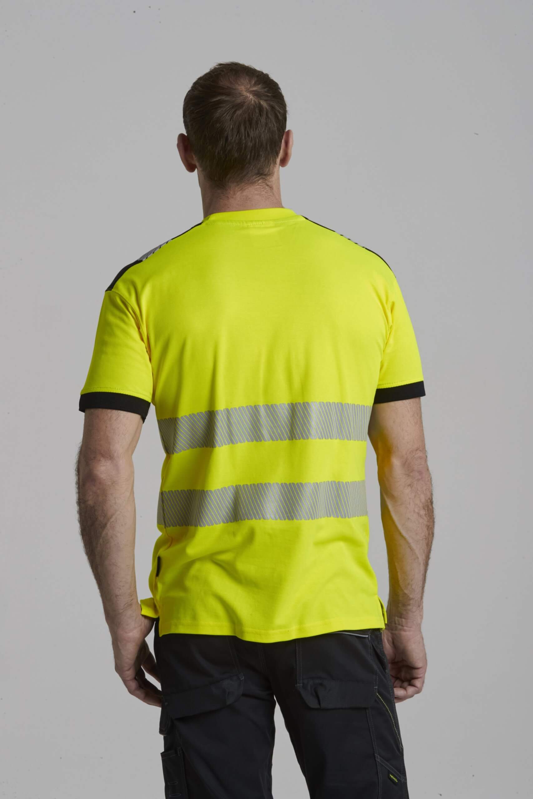 High Visibility Short Sleeve T Shirt with Segmented Reflective Tape